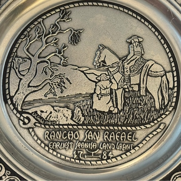 Wilton Pewter Plate Crescenta Canada Valley‎ Rancho San Rafael 1975 Vintage - Picture 6 of 7